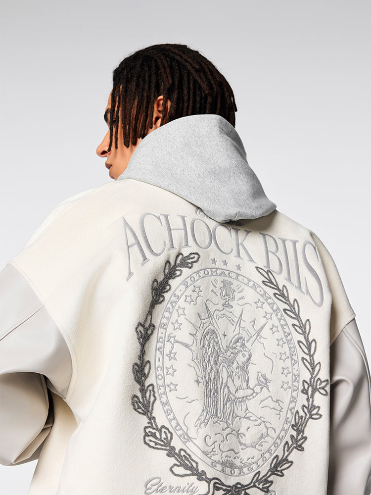 Achock Goddess Embroidery Varsity Jacket