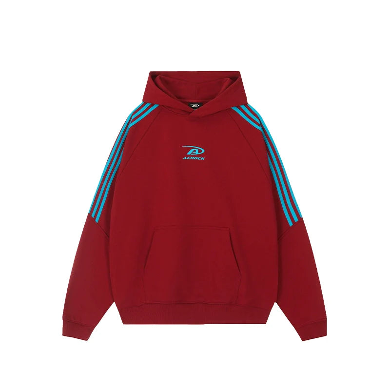 Achock Bar Striped Logo Hoodie