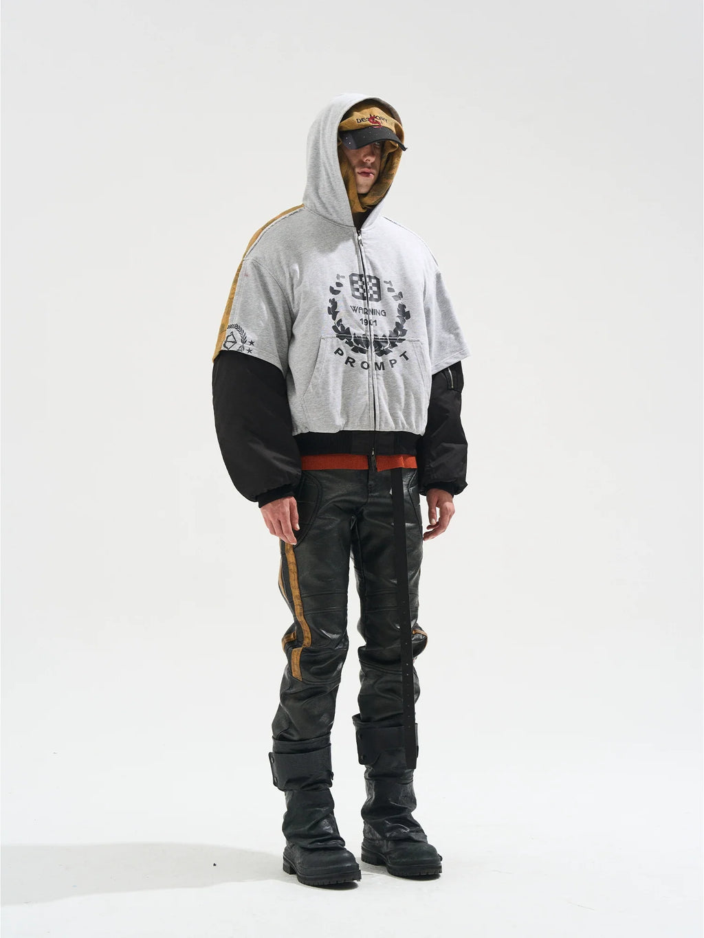 BLIND NO PLAN Reconstructed Patchwork Camouflage Padded MA-1 Jacket