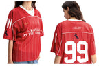 F3F Select Stitch Stripe Mesh V Neck Short Sleeve Soccer Jersey