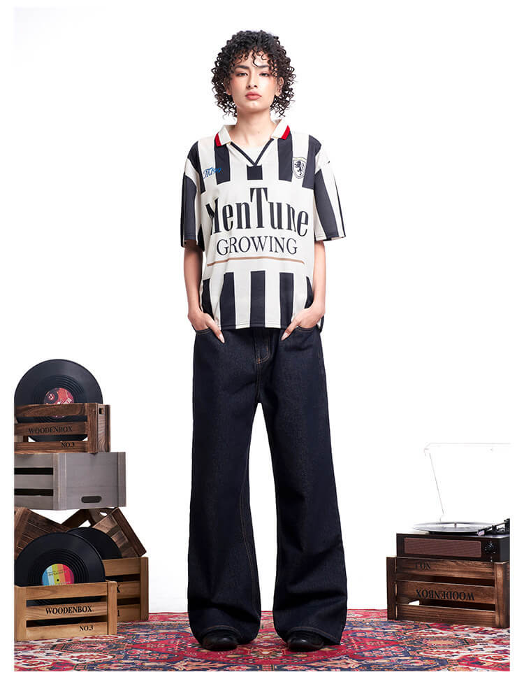 F3F Select Parody Striped Short Sleeve Soccer Jersey