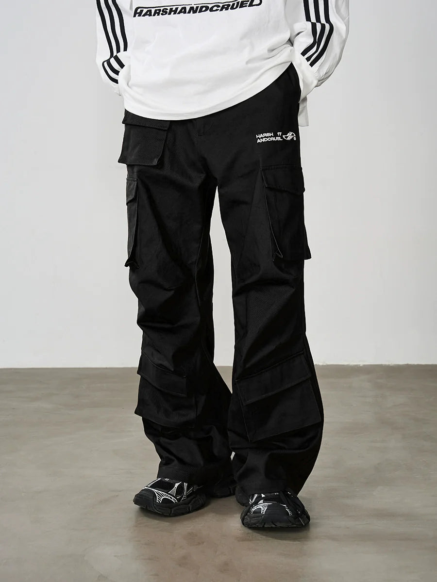 Harsh and Cruel Multi Pocket Pleated Loose Cargos