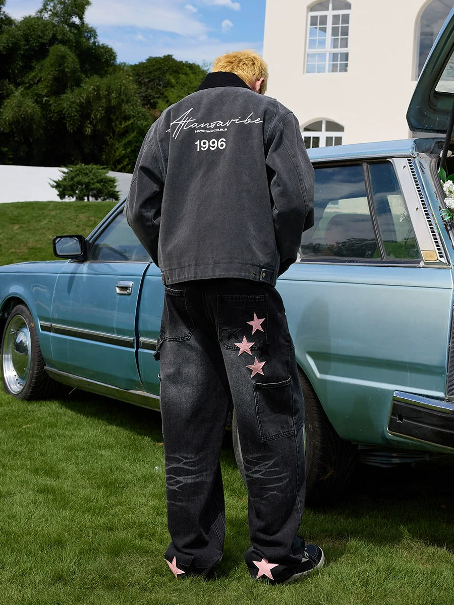 Harsh and Cruel Vintage Handwritten Embroidered Detroit Jacket