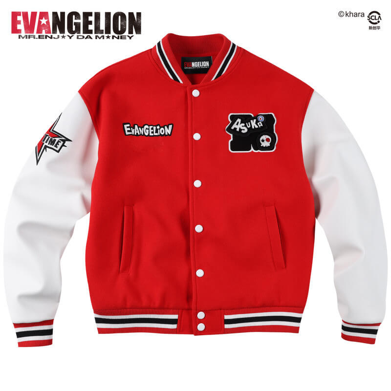 MEDM x EVA NEVER END Character Patch Detachable Velcro Patch Varsity Jacket