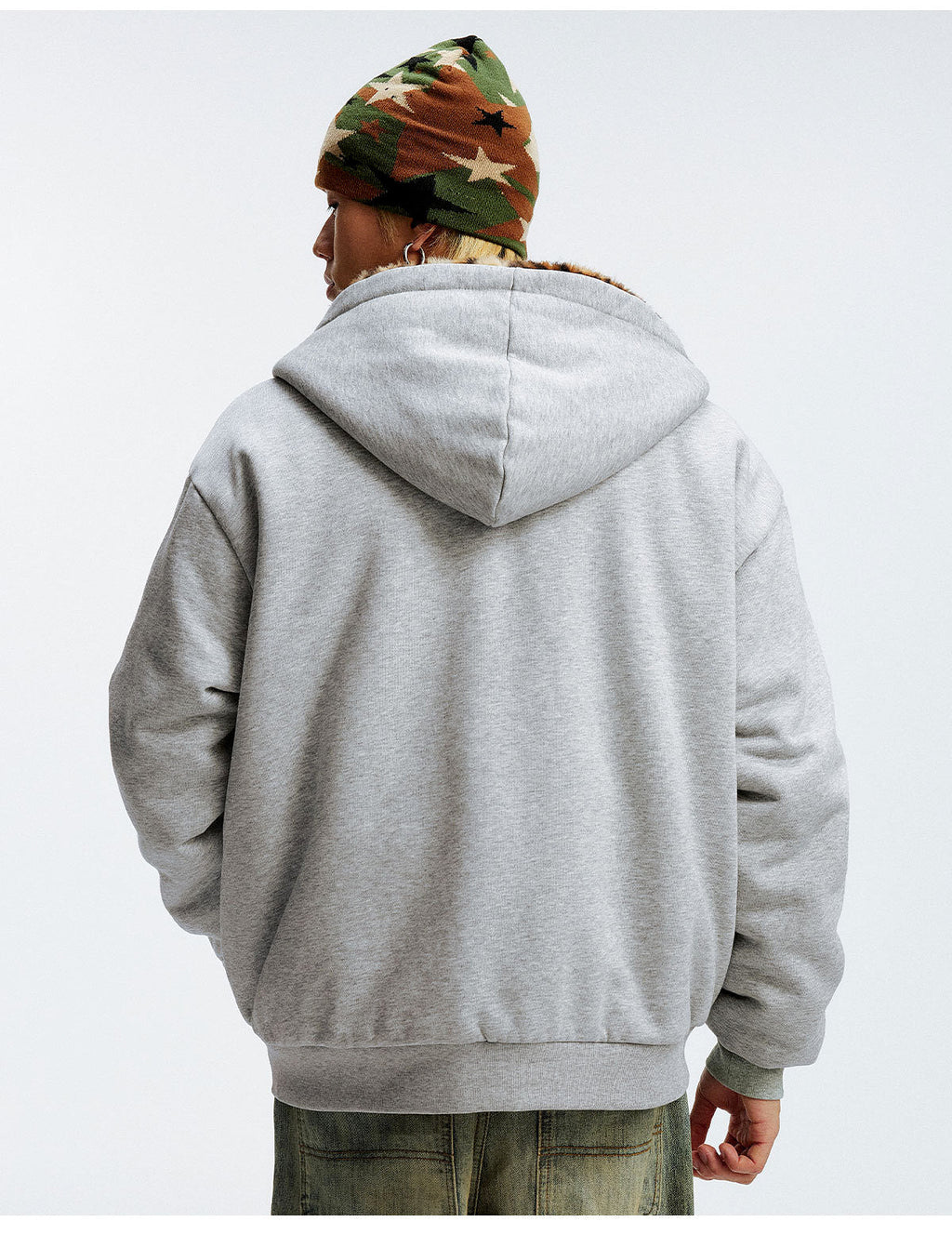 MEDM Reversible Leopard Fur Hooded Jacket