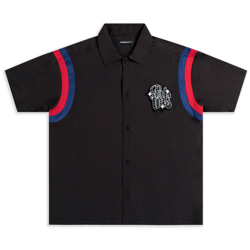 PRBLMS LOGO Striped Short Sleeved Shirt
