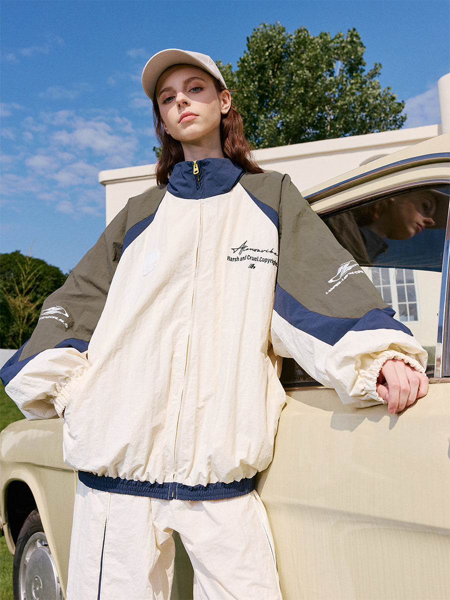 Harsh and Cruel Colorblocking Basic Logo Training Track Jacket