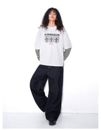 F3F Select Layered Stripe Long Sleeve Waffle Tee