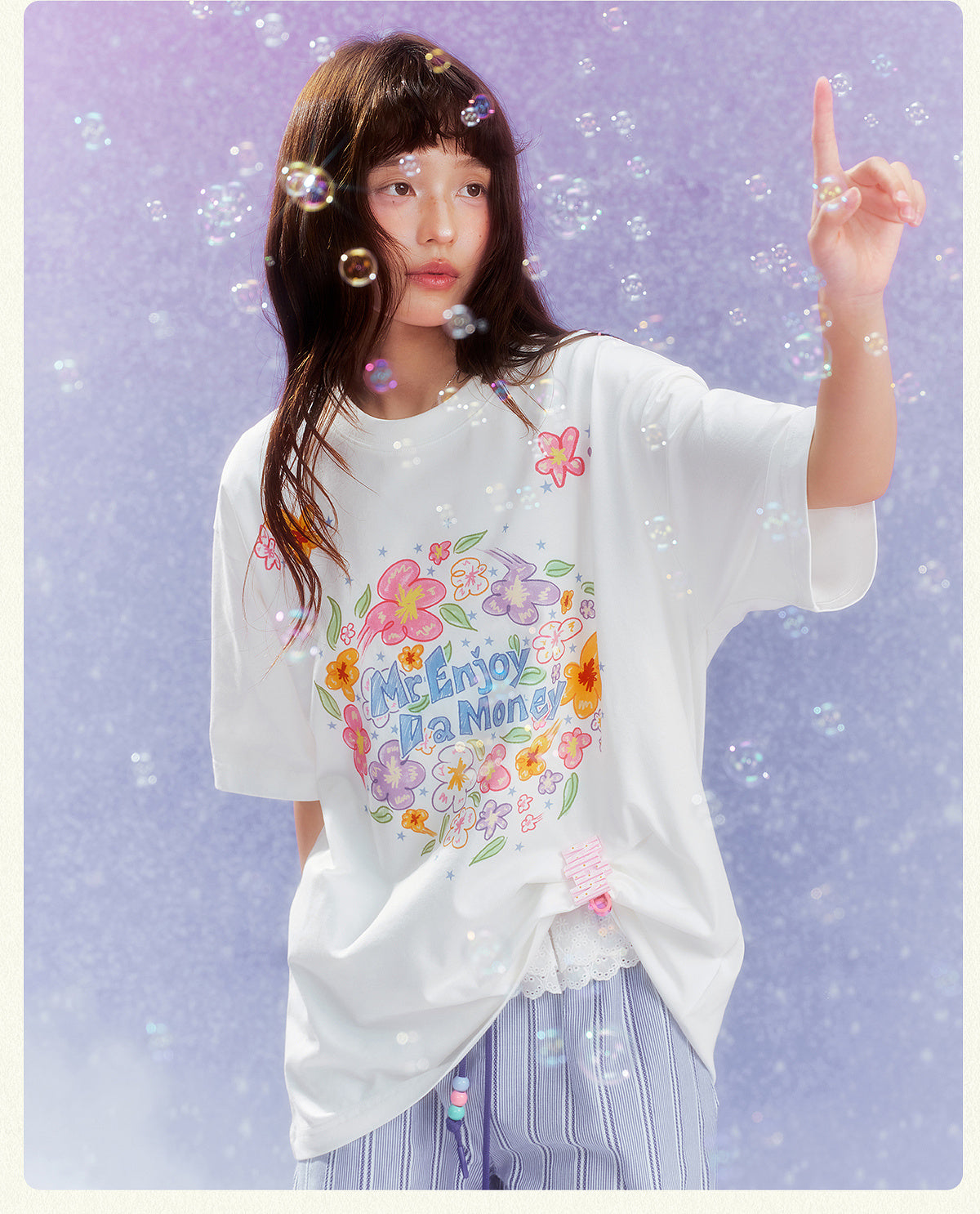 MEDM Graffiti Flower Print Tee