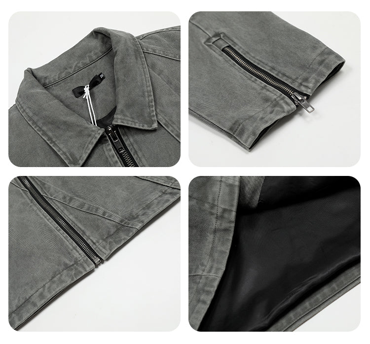 F3F Select Deconstructed Stitching Washed Denim Jacket