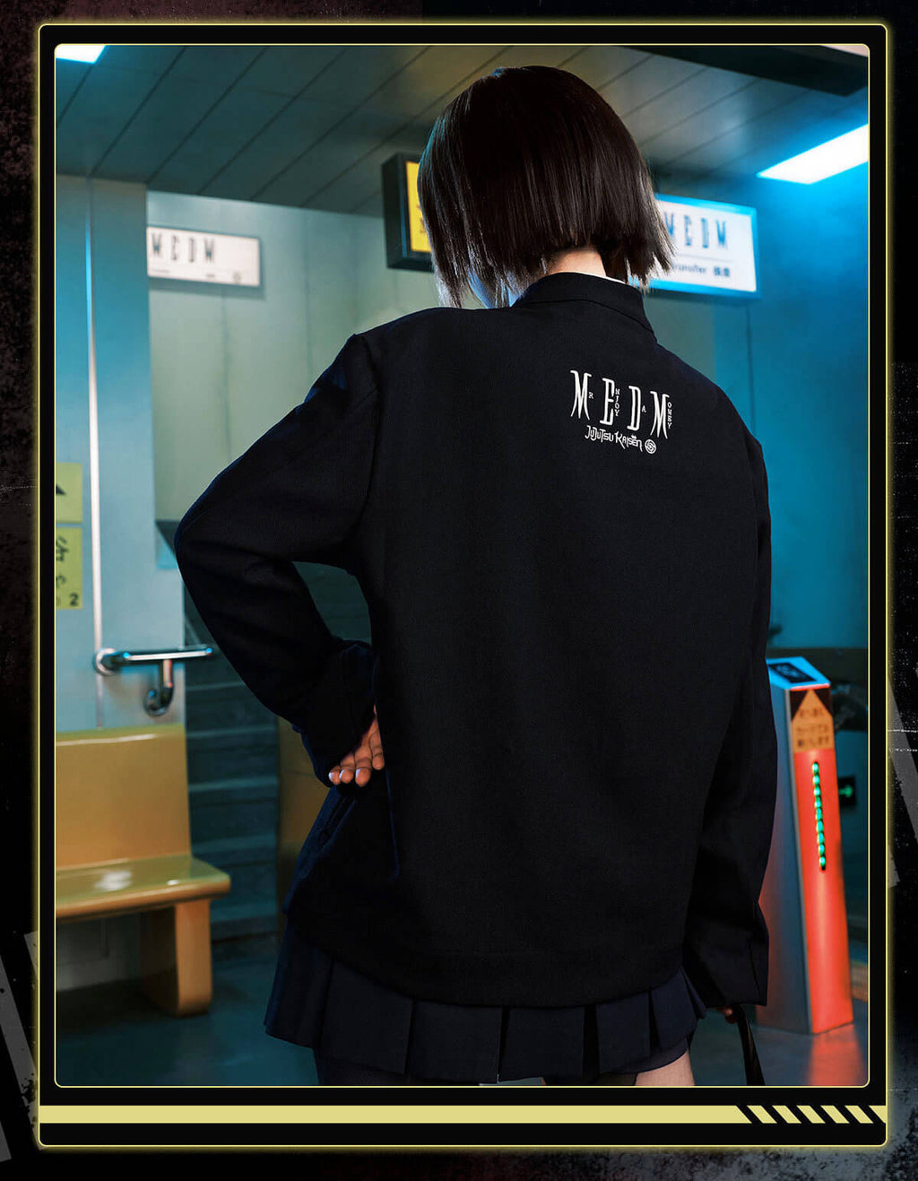 MEDM × Jujutsu Kaisen Diagonal Zipper School Uniform Jacket