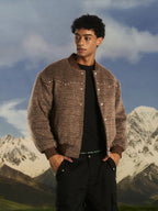 S45 Pearl Studded Fur Varsity Jacket