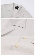 MEDM Linen Cuban Collar Shirt