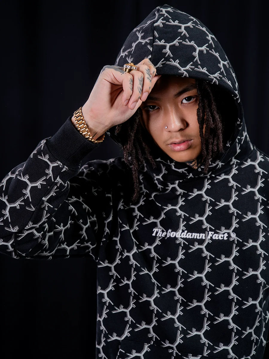 TGFCLUB Full Print Embroidered Hoodie