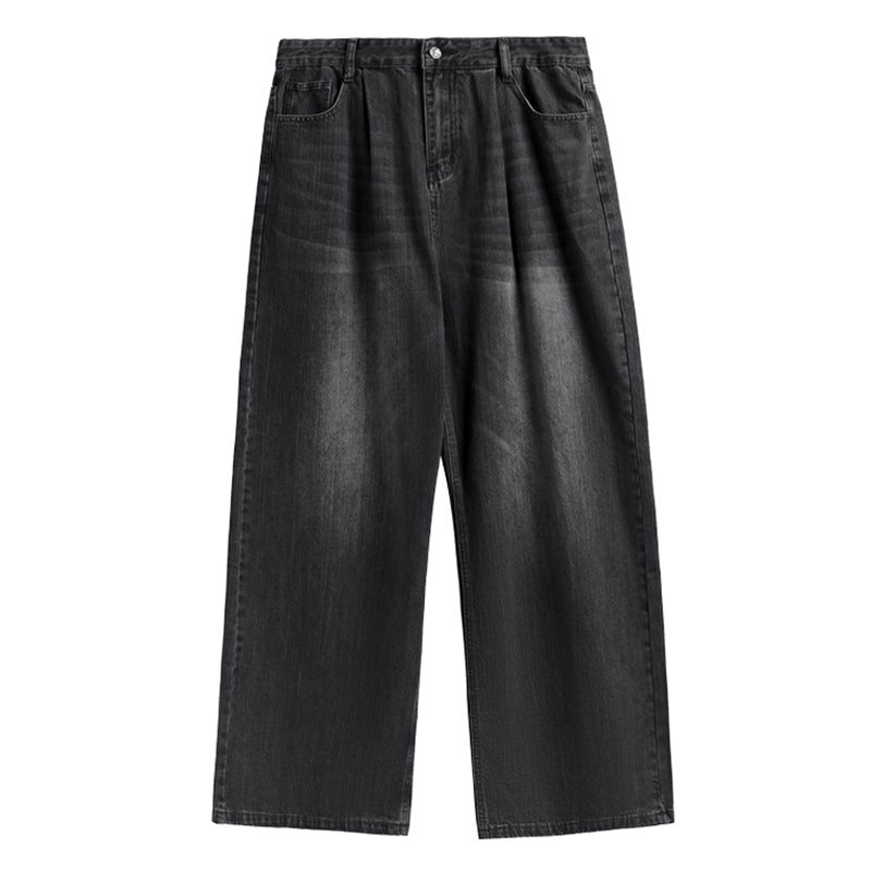 F3F Select Washed Wide Leg Tuck Jeans