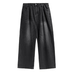 F3F Select Washed Wide Leg Tuck Jeans