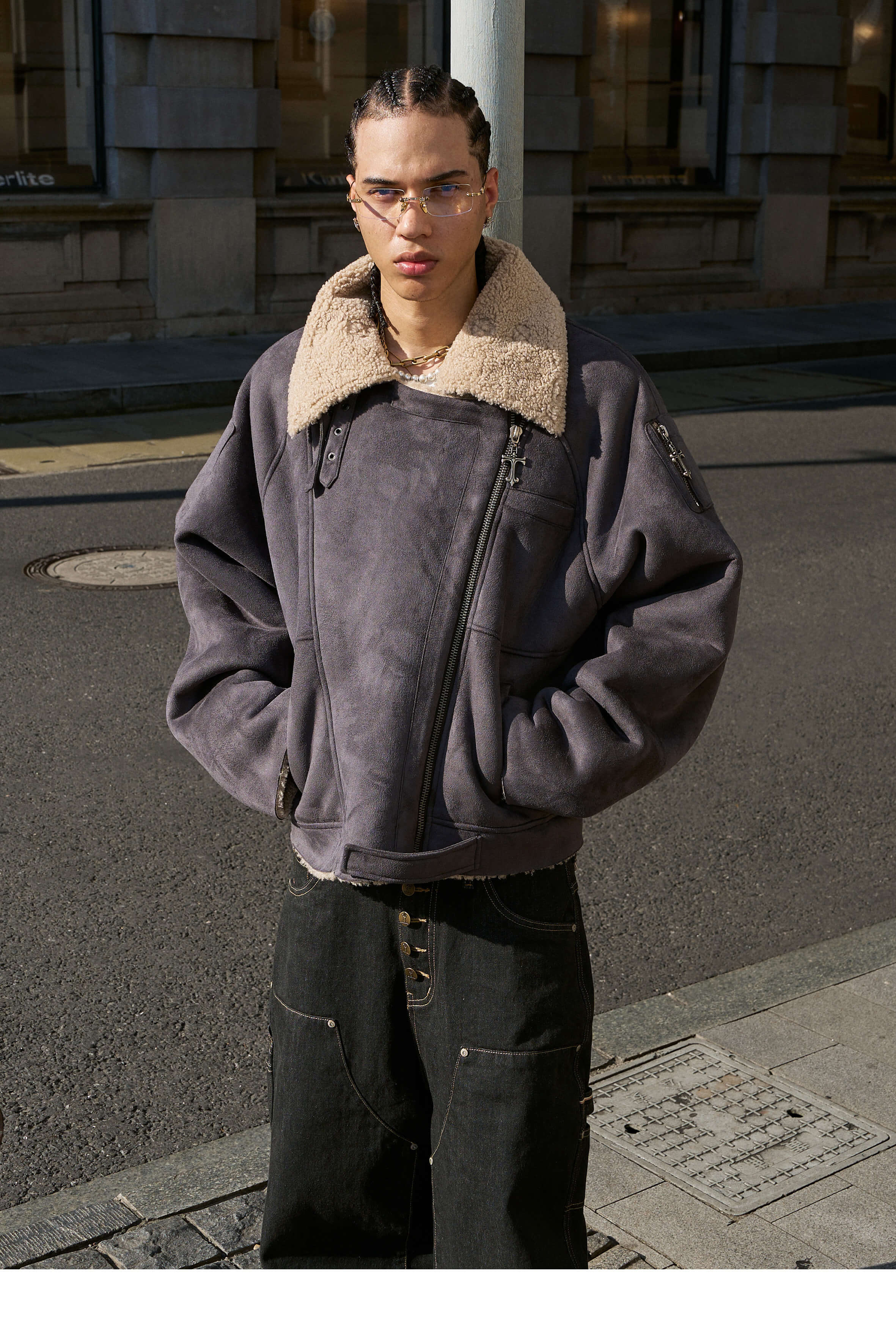 STEEPC Suede Shearling Jacket