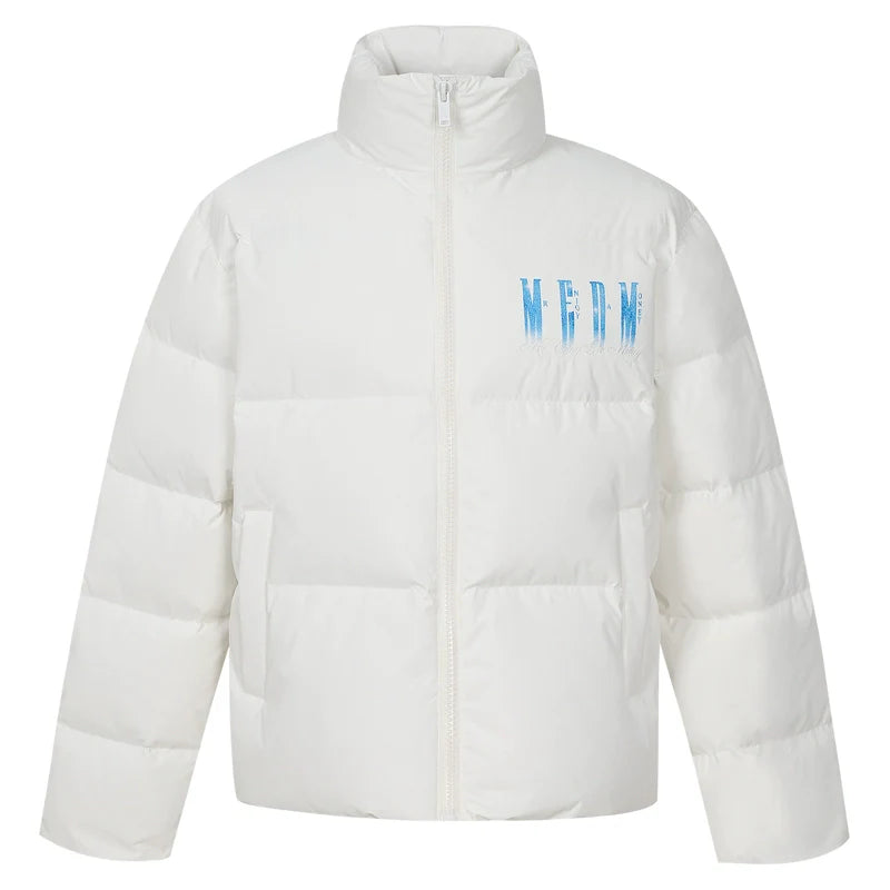 MEDM Rhinestone Studded Logo Down Jacket