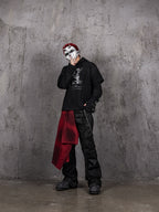UNDERWATER Destruction Fake Layered Prisoner Print Hoodie