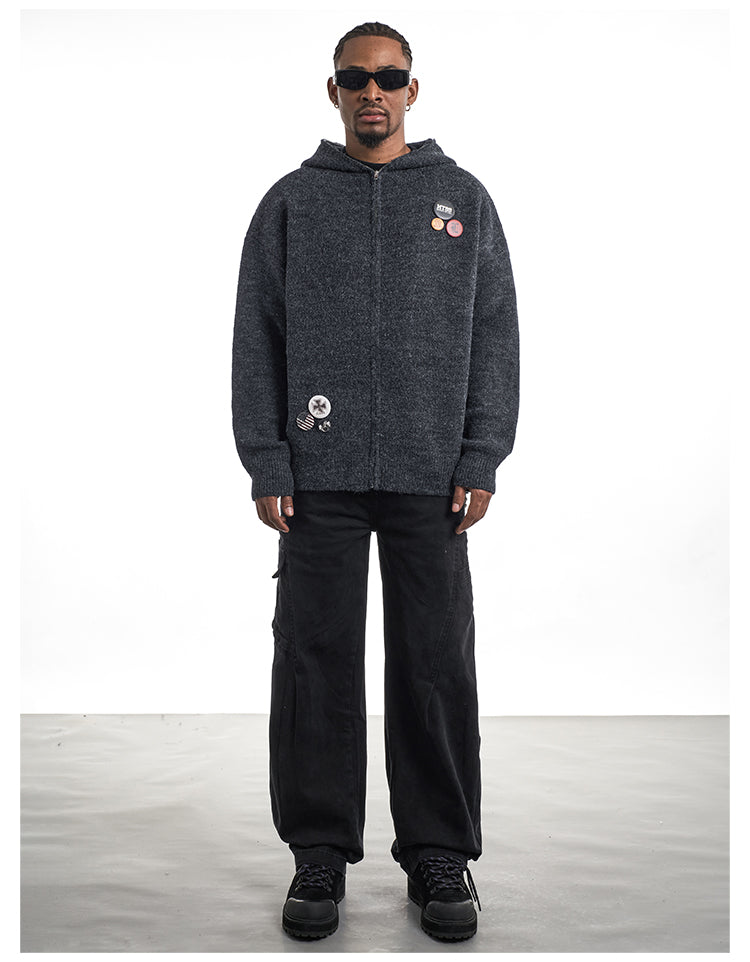 F3F Select Zip Up Knit Hoodie