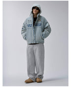 F2CE Racing Embroidered Vintage Washed Denim Jacket
