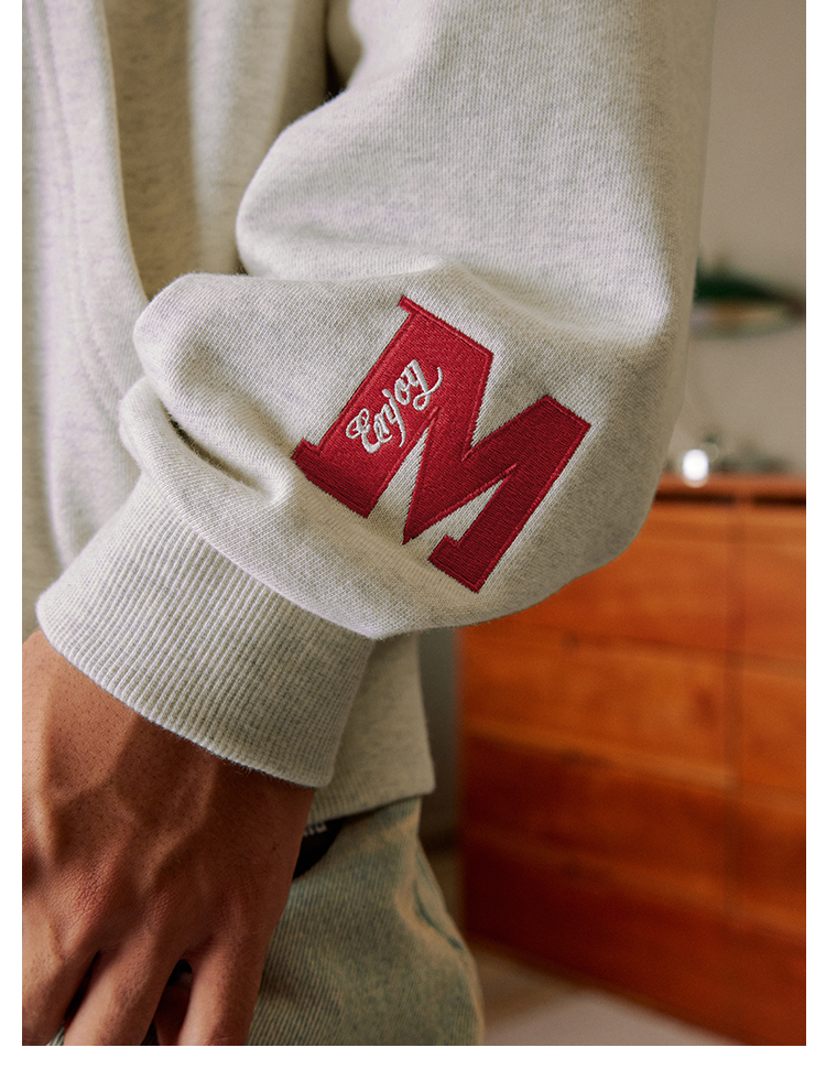 MEDM Basic Logo Embroidery Zip Up Hoodie