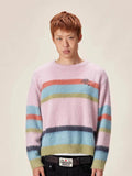 EVILKNIGHT(EK) Rainbow Striped Knit Sweater