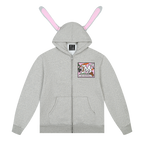 MEDM Bunny Ears Hooded Zip-Up Hoodie