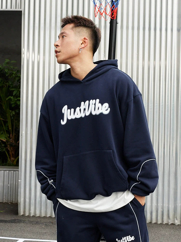 JUST VIBE Phantom Logo Reflective Line Hoodie