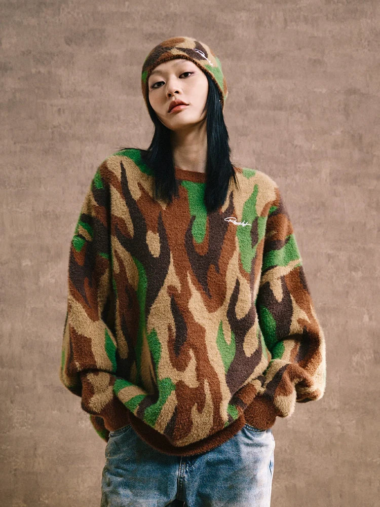 Remedy Flame Camouflage Knit Sweater