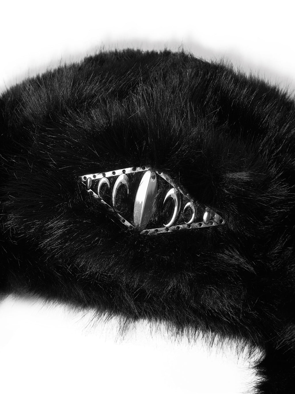 KARMANISTIC Metal Logo Fur Earflap Beanie