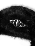 KARMANISTIC Metal Logo Fur Earflap Beanie