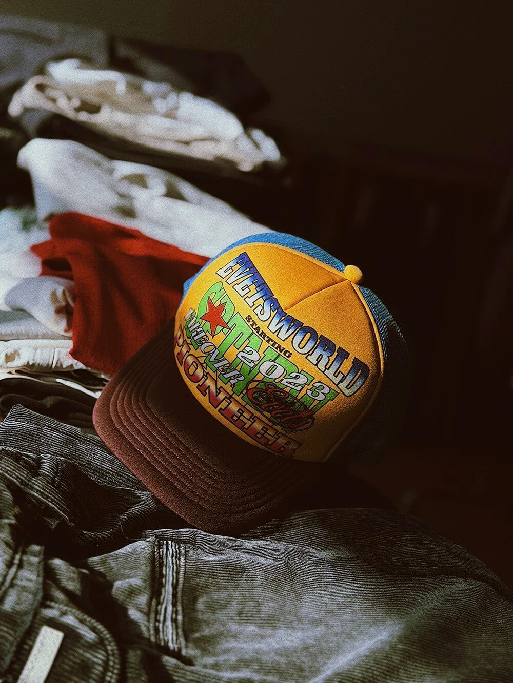 EVETS World Patchwork Multicolor Trucker Hat