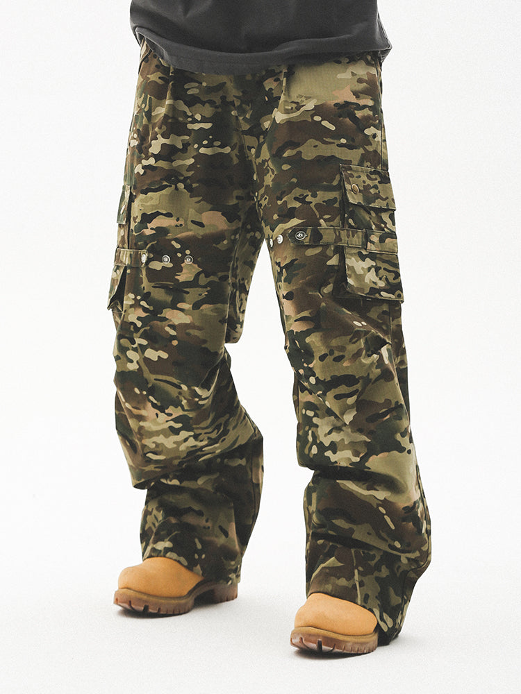 UNTILWERICH Military Camouflage Paratrooper Work Pants