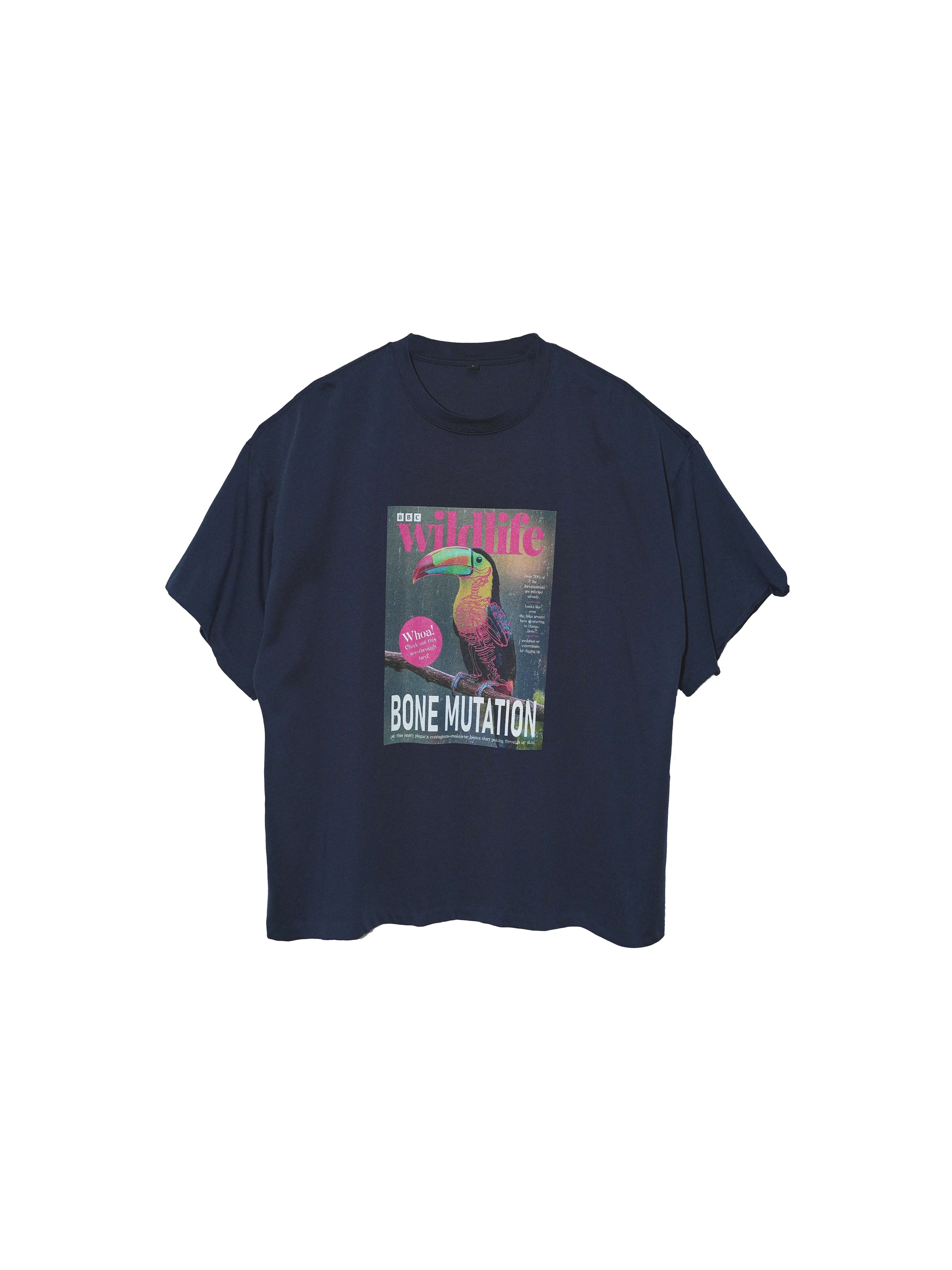 LIBERAFIT Vintage Poster and Skeleton Print Graphic Tee
