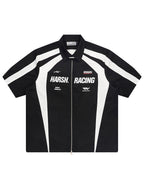 Harsh and Cruel Contrast Color Racing Short Sleeve Shirt