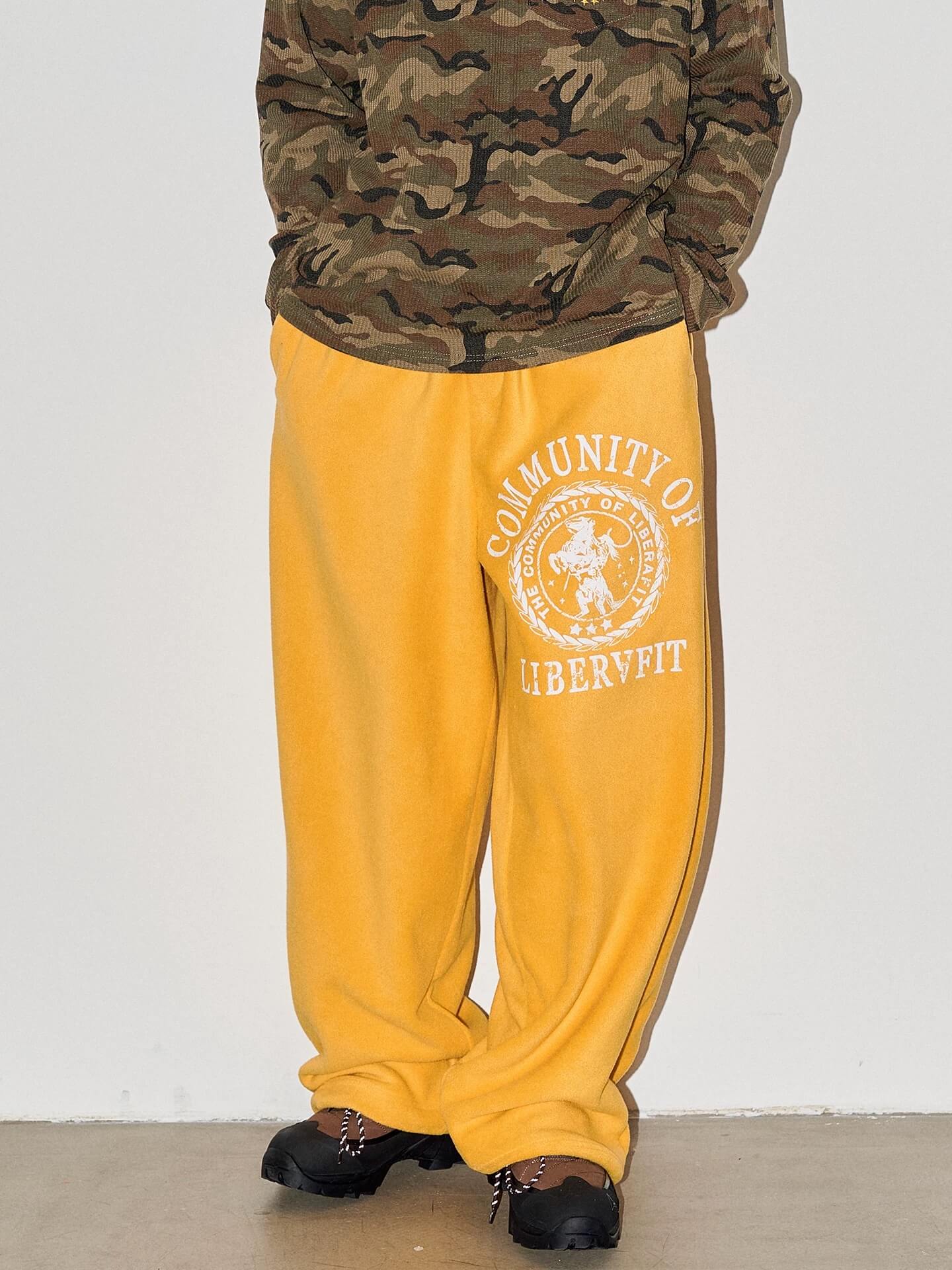 LIBERAFIT Hand Painted Polar Fleece Baggy Sweatpants