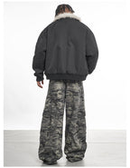 F3F Select Faux Fur Lining Bomber Jacket