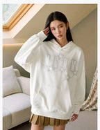 MEDM Rhinestone Star & Logo Hoodie