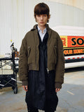 SOD Co. Olive Pilling Custom Pleated MA-1 Bomber Jacket