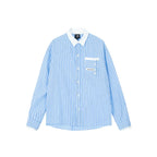 Achock Color Blocking Striped Long Sleeved Shirt
