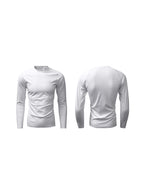 KARMANISTIC Quick Dry Stretch Fit Logo Embroidered Workout Long Sleeve Tee