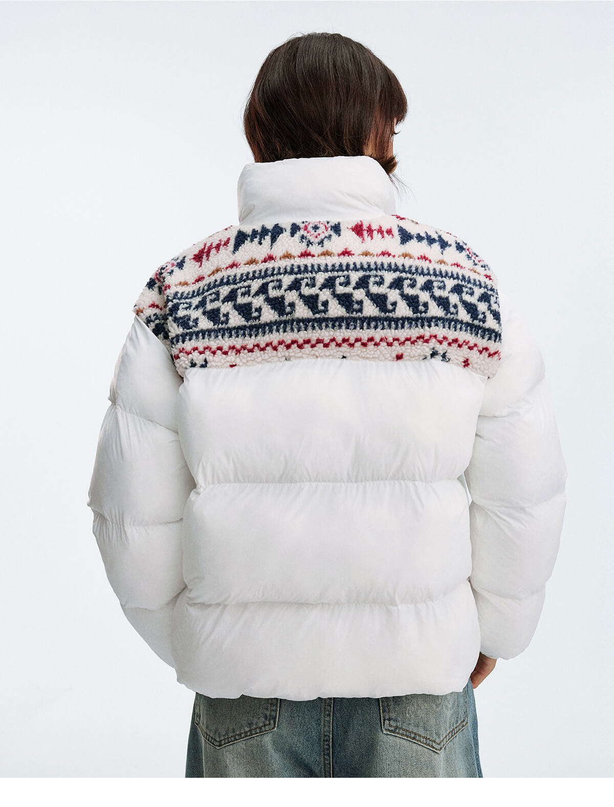 MEDM Ethnic Patchwork Puffer Jacket