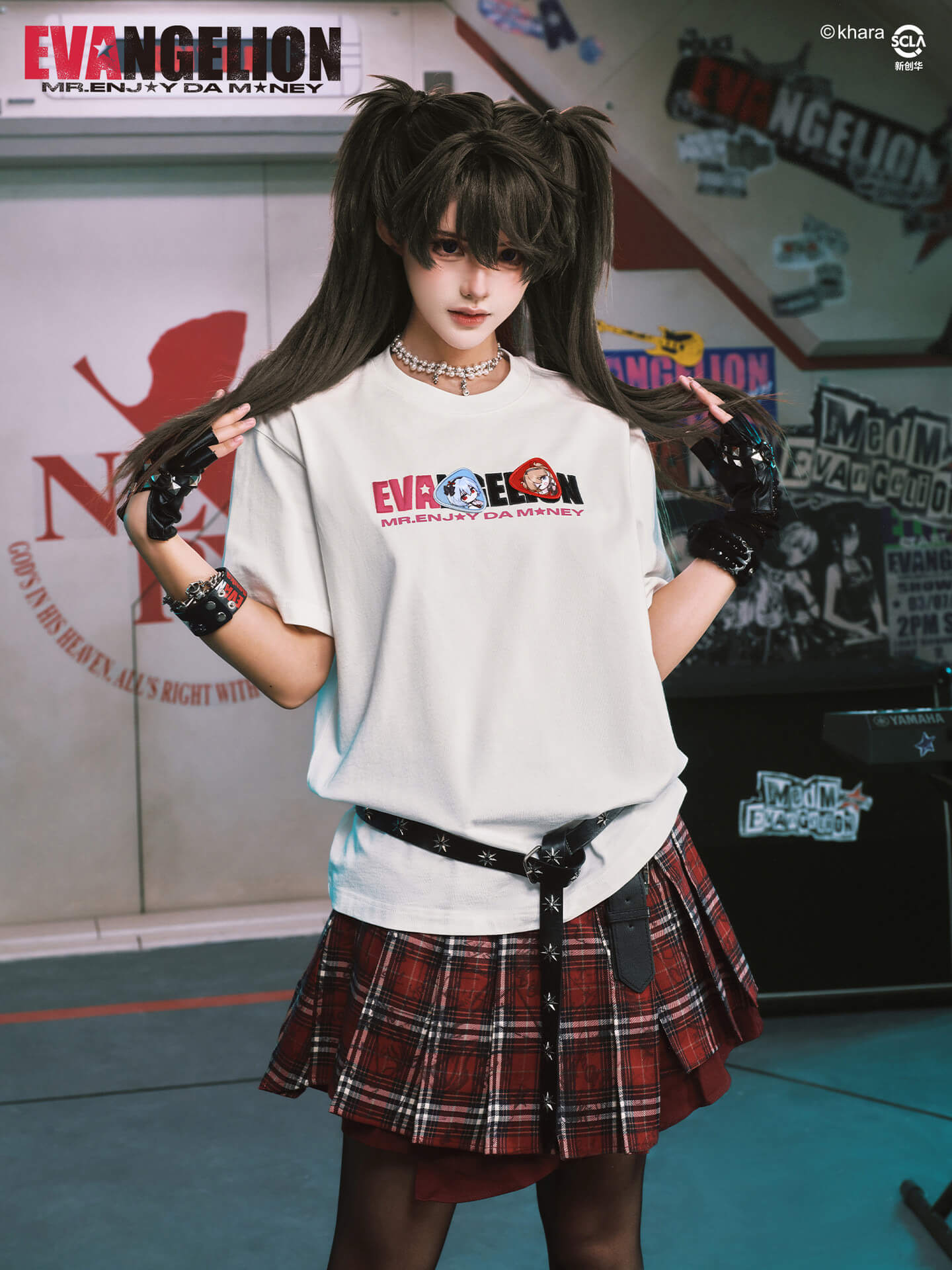 MEDM x EVA NEVER END Cute Character Velcro Patch Tee