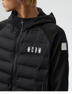 MEDM Patchwork Raglan Sleeve Lightweight Hooded Down Jacket