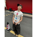 KARMANISTIC Multi Color Yin Yang Print Tee