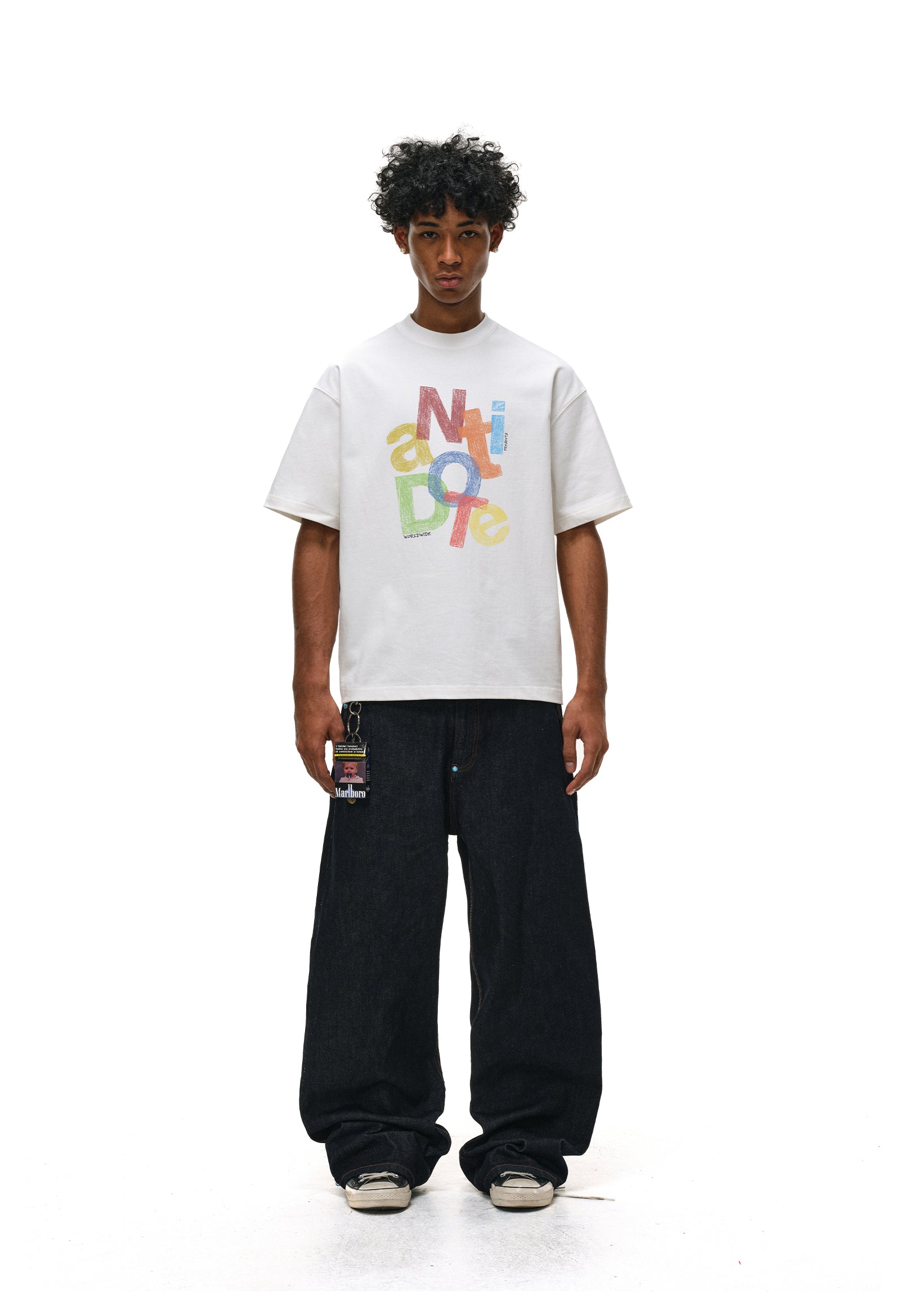 ANTIDOTE Colorful Crayon Print Tee