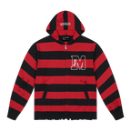MEDM x EVA Lilith Stripe Zip-Up Knit Hoodie