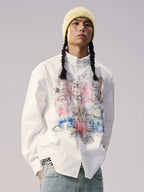 Remedy Cartoon Print Long Sleeve Shirt