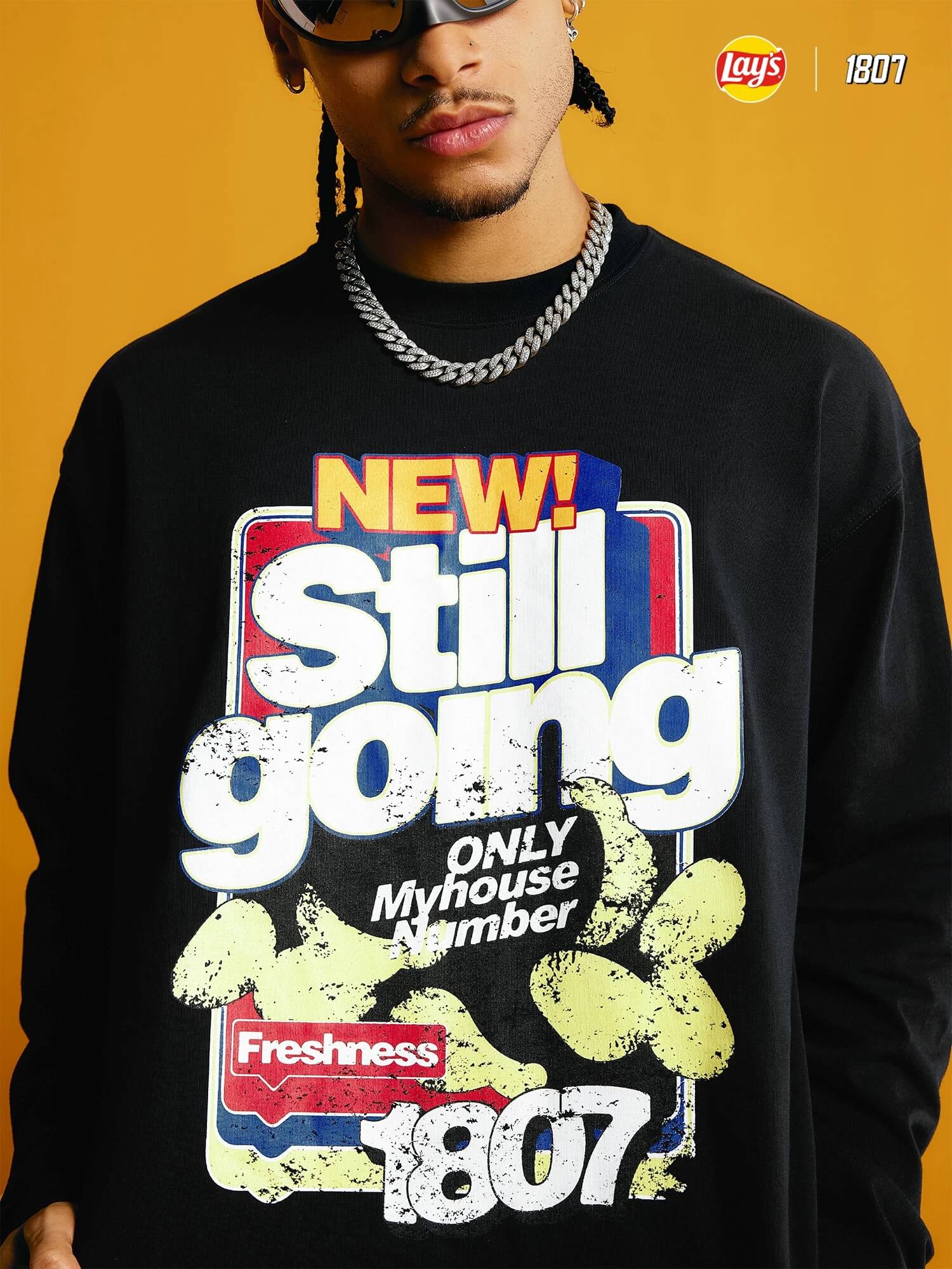 1807 × Lay’s Potato Chips Printed Long Sleeve Tee